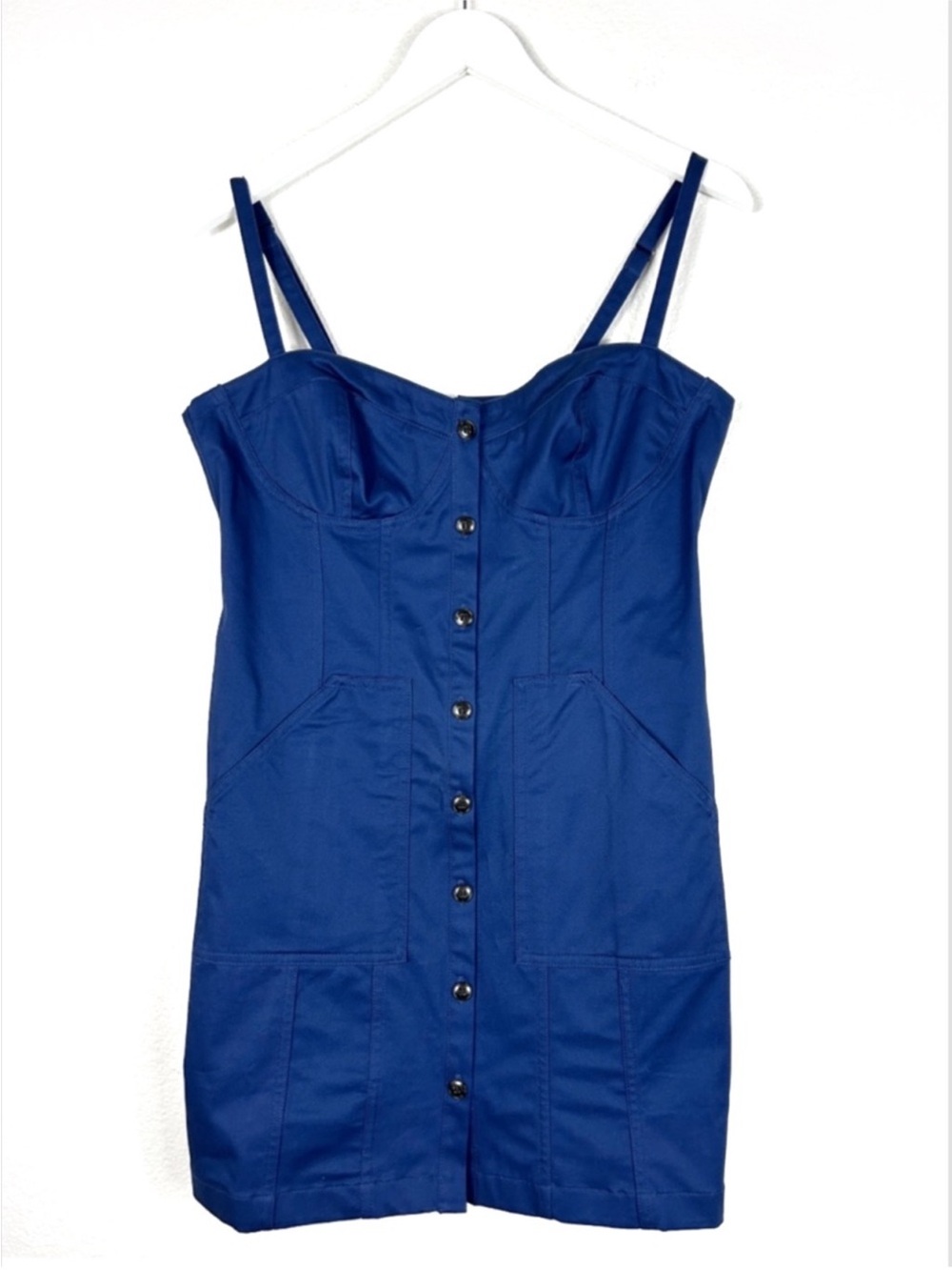 NWT J. Crew Sweetheart preppy button down twill stretch cotton blue dress SZ 10